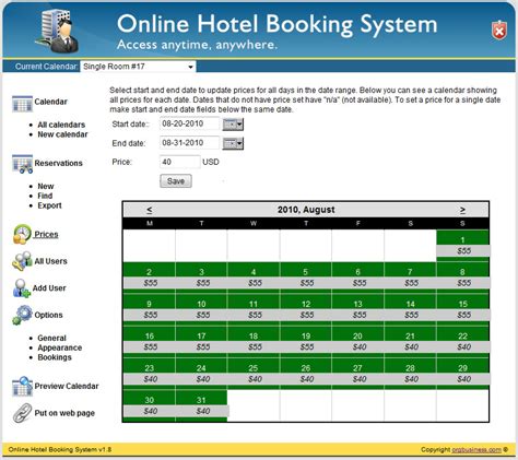 hotel reservation program online