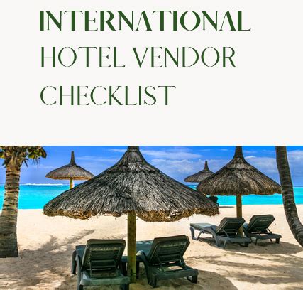 Hotel Vendor List