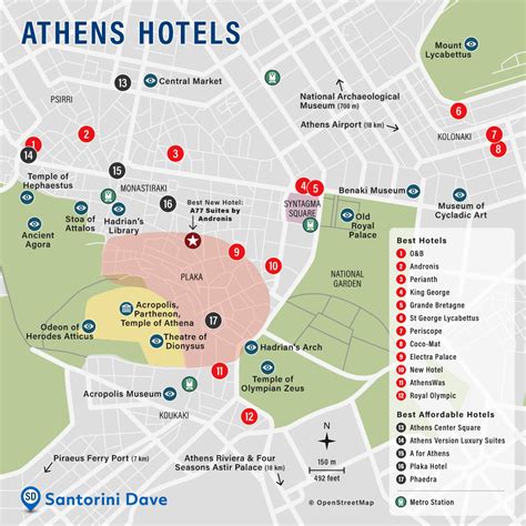 hotels athens greece map