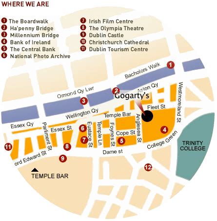 hotels temple bar area map