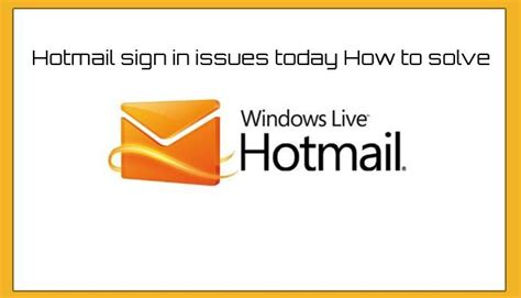 hotmail sign in problem 2021