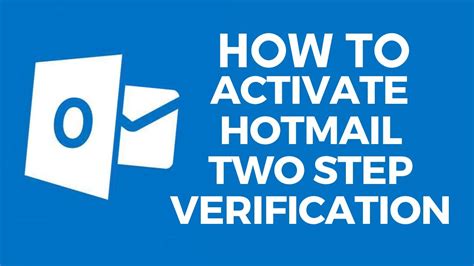 hotmail two step verification
