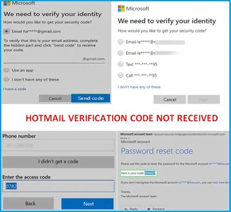 hotmail verification not working