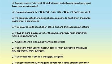 Triple J Hottest 100 Drinking Game 2018 triplej