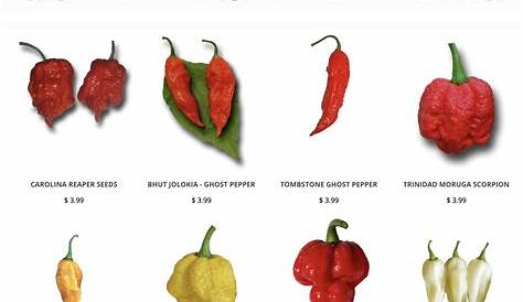 What is the hottest pepper in the world chart