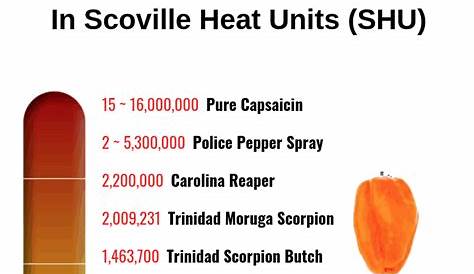 Hottest Pepper Scale Wikipedia Scoville Rating Hot Heat Index Chart