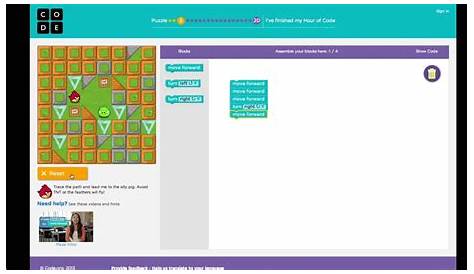 Hour Of Code Angry Birds Maze DemaxDe