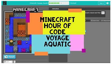 Hour Of Code Minecraft Aquatic " Voyage " YouTube