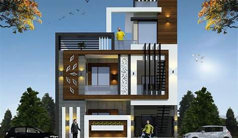 Duplex Exterior Design Of House In India TRENDECORS