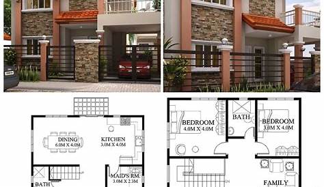 House Design Philippines 2 Storey With Floor Plan Modern Two 3 Bedrooms In 00