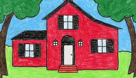 House Drawing Colored Pencil Drawing House Art by