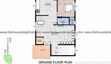4 Bedroom House Plan Narrow Lot Land 1530 Sq Foot 143.6 Etsy