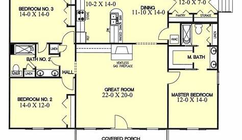 New 3 Bedroom 2 Bath House Floor Plans - New Home Plans Design