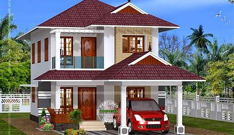 1250 square feet Kerala House Plan With Two Bedrooms