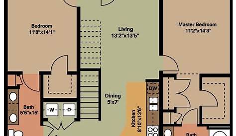 26x32 House 2-bedroom 2-bath 832 Sq Ft PDF Floor Plan - Etsy