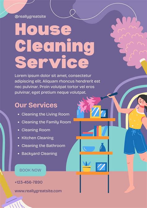 Helpful House Cleaning Flyer Template