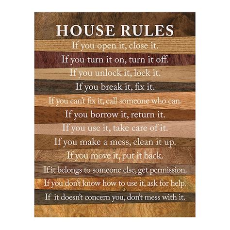 House Design Rules