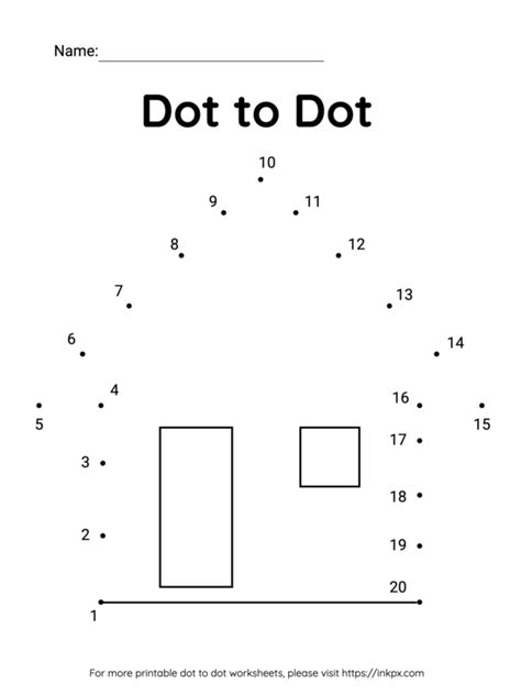 House Dot To Dot Printable