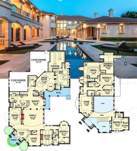 house layout mansion modern