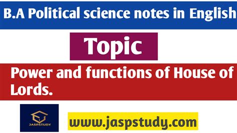 house of lords notes