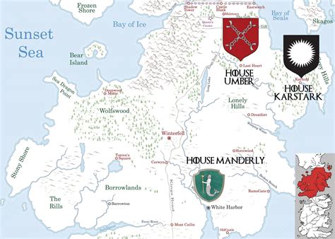 House Umber Game Of Thrones Map