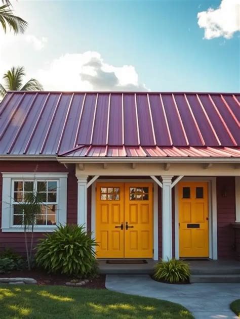 Exterior Paint Color to Coordinate with Maroon Iron Roof? ThriftyFun