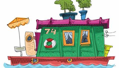 Kerala Houseboat Vector Background Illustration 158530