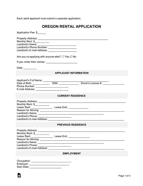 Housing Application Oregon State