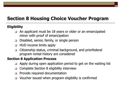 housing choice vouchers section 8