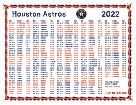 houston astros 2022 schedule