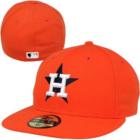 houston astros fitted hat orange