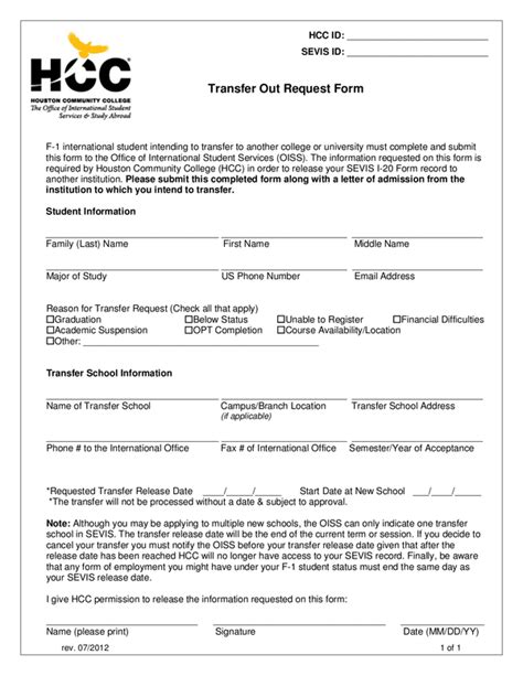 houston community college application form