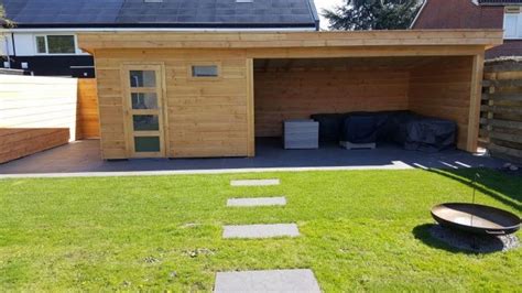 Houten Overkapping Met Berging