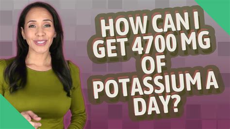 The daily intake for potassium is 4,700 mg, but since high