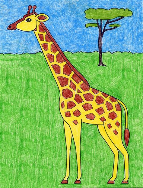 How to draw a giraffe for a child step by step