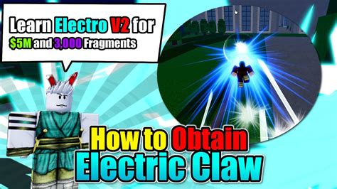 How To Get Electric Claw ( Electric V2 ) + Showcase In Blox Fruits