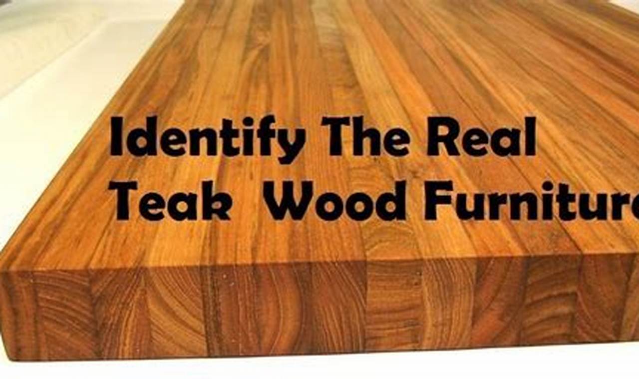 how do you recognize teak furniture