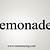 how do you spell lemonade