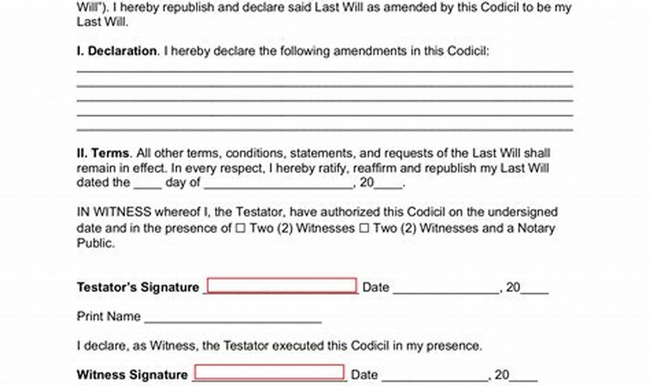 Master the Art of Codicils: Unveil the Secrets to Amending Your Will Effortlessly