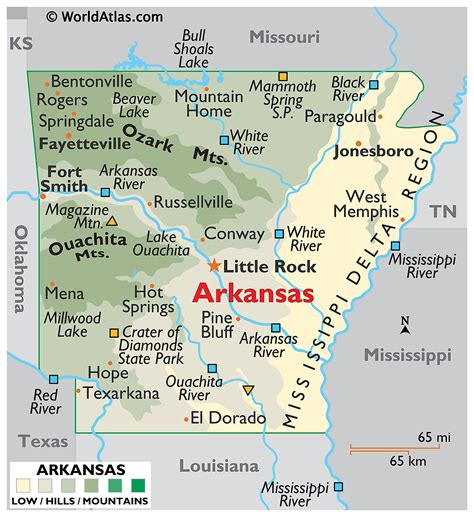 Border Map Of Arkansas And Missouri