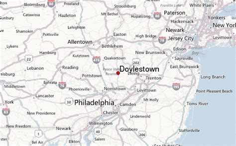 Aerial Photography Map of Doylestown, PA Pennsylvania