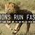 how fast do lions run