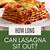how long can lasagna sit out before cooking