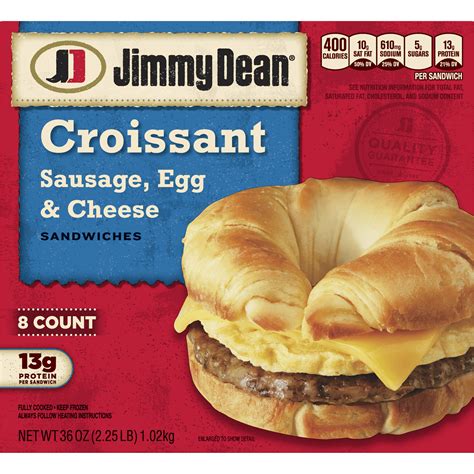 Jimmy Dean® Sausage, Egg & Cheese Croissant Sandwiches, 2