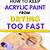 how long does acrylic paint take to dry on palette