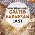 how long does grated parmesan cheese last in fridge
