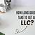 how long does it take to get an llc approved in florida