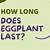 how long does raw eggplant last