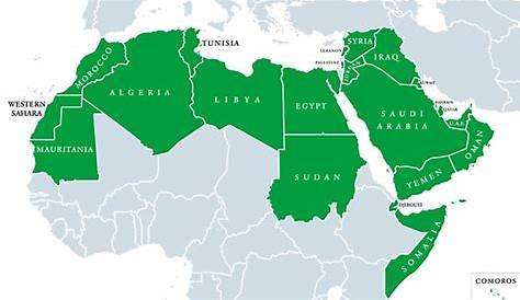 Mapa del mundo árabe. Arab world map. Mapas del mundo, Mapa del mundo