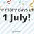 how many days till july 1